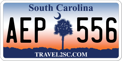 SC license plate AEP556
