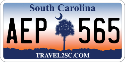 SC license plate AEP565