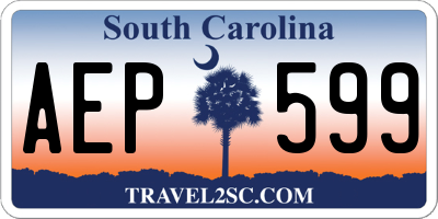 SC license plate AEP599