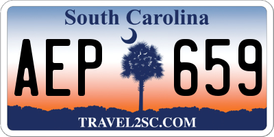 SC license plate AEP659