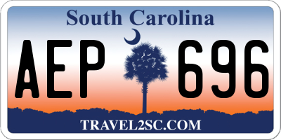 SC license plate AEP696