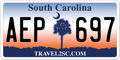 SC license plate AEP697