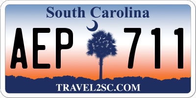 SC license plate AEP711