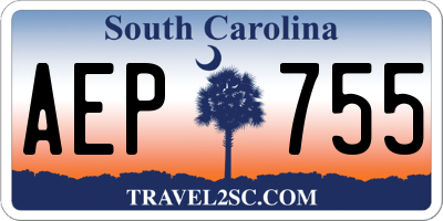 SC license plate AEP755