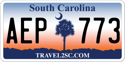 SC license plate AEP773