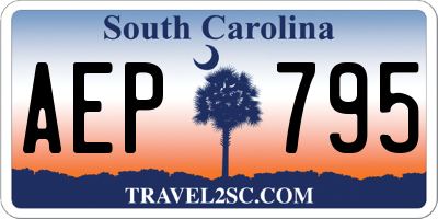 SC license plate AEP795