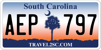 SC license plate AEP797
