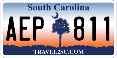 SC license plate AEP811