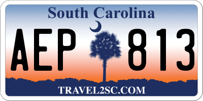 SC license plate AEP813