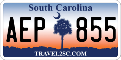 SC license plate AEP855