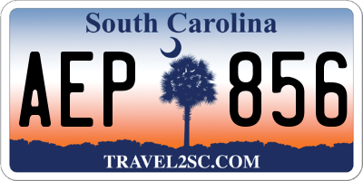 SC license plate AEP856