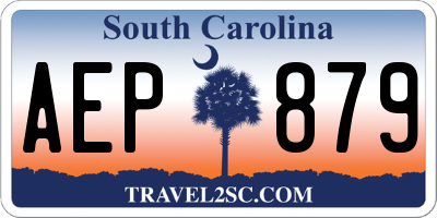 SC license plate AEP879