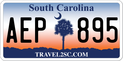 SC license plate AEP895