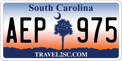 SC license plate AEP975