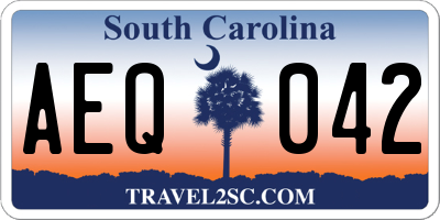 SC license plate AEQ042