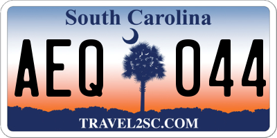 SC license plate AEQ044