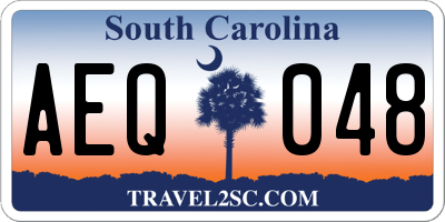 SC license plate AEQ048