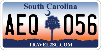 SC license plate AEQ056