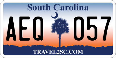SC license plate AEQ057