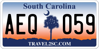 SC license plate AEQ059