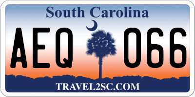 SC license plate AEQ066