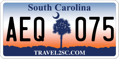 SC license plate AEQ075