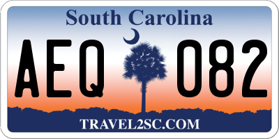SC license plate AEQ082