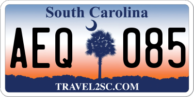 SC license plate AEQ085