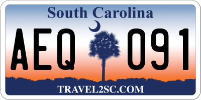 SC license plate AEQ091