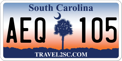 SC license plate AEQ105