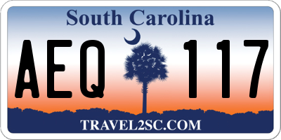 SC license plate AEQ117