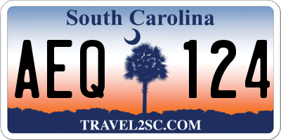 SC license plate AEQ124