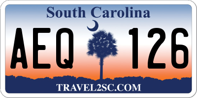 SC license plate AEQ126