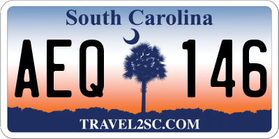 SC license plate AEQ146
