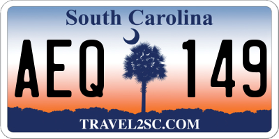 SC license plate AEQ149