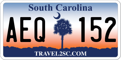 SC license plate AEQ152