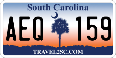 SC license plate AEQ159