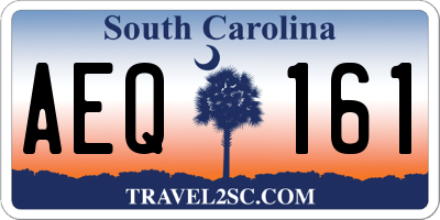 SC license plate AEQ161