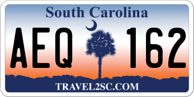 SC license plate AEQ162