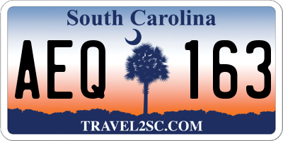 SC license plate AEQ163