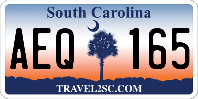 SC license plate AEQ165