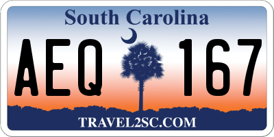 SC license plate AEQ167