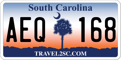 SC license plate AEQ168