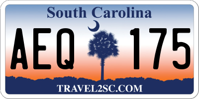 SC license plate AEQ175