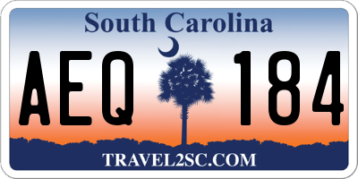 SC license plate AEQ184