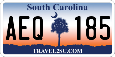 SC license plate AEQ185