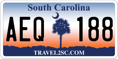 SC license plate AEQ188