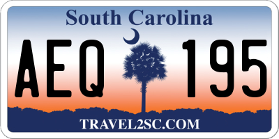 SC license plate AEQ195
