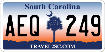 SC license plate AEQ249
