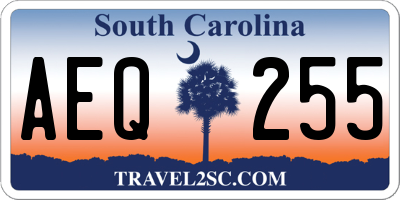SC license plate AEQ255